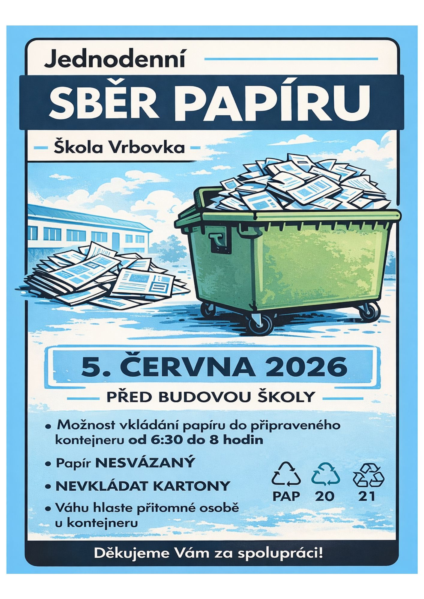 Odkládejte si starý papír 